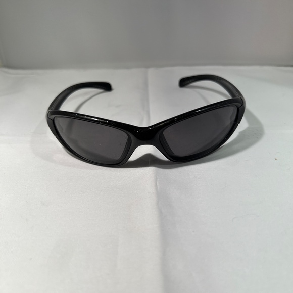 NIKE Black Wrap Sport Sunglasses EVO136 001 Silver Swoosh ITALY w/ extra lenses - Picture 2 of 12